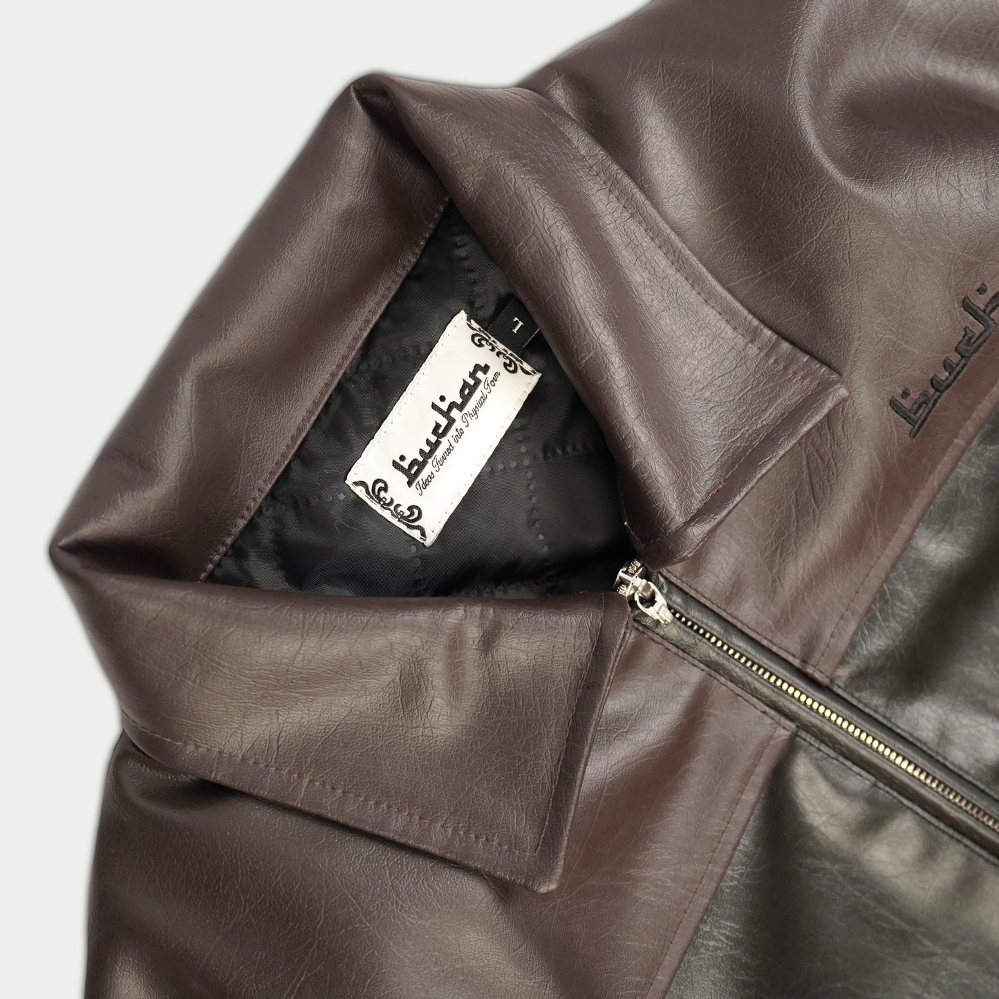 Leather Jacket - Black/Brown