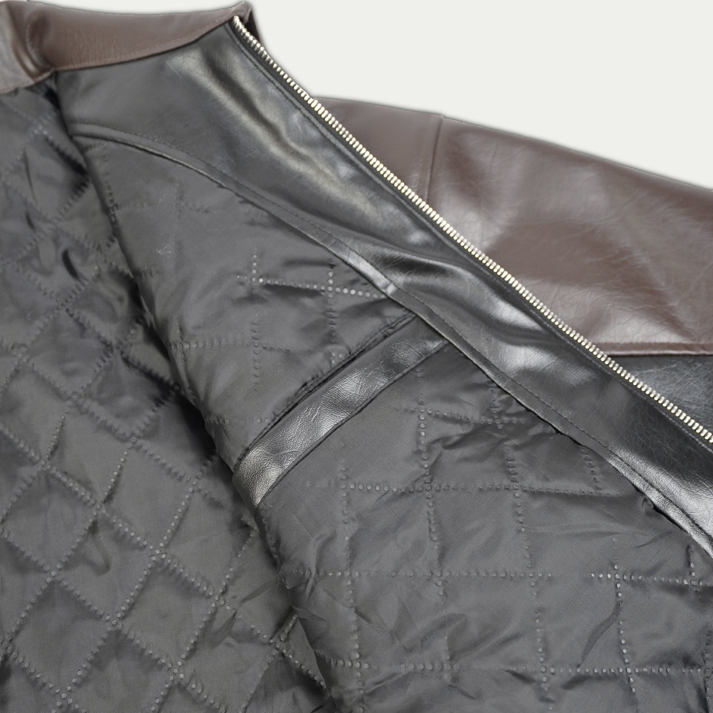 Leather Jacket - Black/Brown