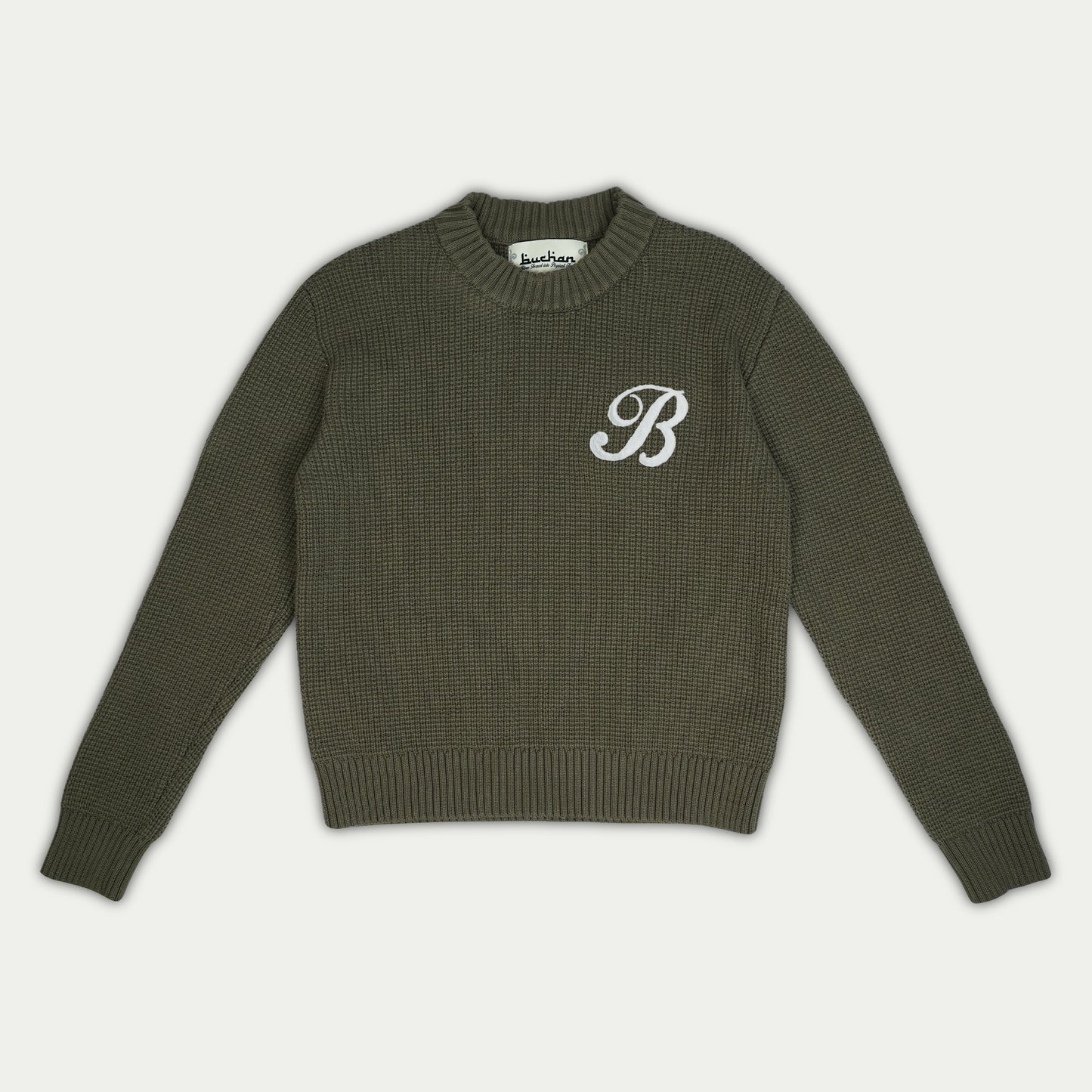 Buchan "B" Knit - Olive Green